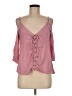 Mileage 100% Rayon Pink 3/4 Sleeve Blouse Size M - photo 1