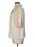 BOND 73 100% Polyester Floral Color Block Multi Color Green 3/4 Sleeve Blouse Size L - photo 5