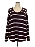Sonoma Goods for Life Stripes Burgundy Pullover Sweater Size 2X - photo 1