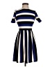 Aqua Stripes Blue Casual Dress Size S - photo 1