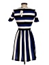 Aqua Stripes Blue Casual Dress Size S - photo 2