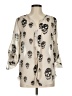 Poetry 100% Polyester Ivory 3/4 Sleeve Blouse Size M - photo 1