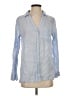 Sigrid Olsen 100% Linen Blue Long Sleeve Button-Down Shirt Size S - photo 1
