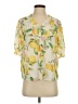 J by Joie 100% Polyester Yellow Short Sleeve Blouse Size XS - photo 1