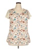 Sampeel Ivory Short Sleeve Blouse Size XXL - photo 1