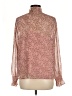 Ann Taylor LOFT 100% Polyester Red Long Sleeve Blouse Size M - photo 2