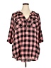Torrid Pink 3/4 Sleeve Blouse Size 3X Plus (3) - photo 1