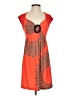 Donna Morgan Paisley Orange Cocktail Dress Size 2 - photo 1