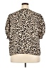 Sanctuary 100% Polyester Animal Print Tan Short Sleeve Blouse Size 3X - photo 2