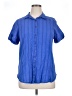 Avenue Blue Short Sleeve Blouse Size 14 Plus - photo 1