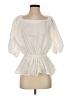 Harshman 100% Cotton Ivory 3/4 Sleeve Blouse Size S - photo 1