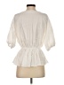 Harshman 100% Cotton Ivory 3/4 Sleeve Blouse Size S - photo 2