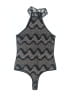 Privy Chevron-herringbone Black One Piece Swimsuit Size M - photo 1