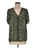 MICHAEL Michael Kors 100% Polyester Green Short Sleeve Blouse Size M - photo 1