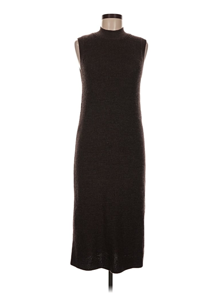 Pre-owned Babaton Wool Dress In Brown