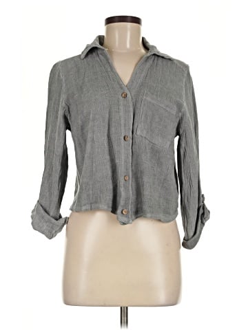 Summersalt 3/4 Sleeve Button-Down Shirt (view 1)