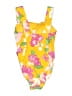 Lands' End Floral Yellow One Piece Swimsuit Size 4 - photo 2