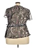 Lane Bryant 100% Polyester Black Short Sleeve Blouse Size 22 (5) - photo 2