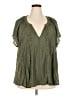 Assorted Brands Green Short Sleeve Blouse Size 2X - photo 1