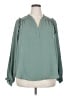 Democracy 100% Polyester Green Long Sleeve Blouse Size 2X - photo 1