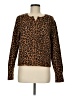 Marled Animal Print Brown Cardigan Size M - photo 1