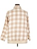 Old Navy 100% Cotton Checkered-gingham Tan 3/4 Sleeve Button-Down Shirt Size 2X - photo 2
