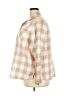 Old Navy 100% Cotton Checkered-gingham Tan 3/4 Sleeve Button-Down Shirt Size 2X - photo 5