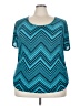 Lavish 100% Polyester Teal Short Sleeve Top Size 3X - photo 1