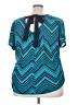 Lavish 100% Polyester Teal Short Sleeve Top Size 3X - photo 2