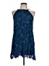 Ecote 100% Rayon Paisley Blue Cocktail Dress Size L - photo 1