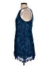 Ecote 100% Rayon Paisley Blue Cocktail Dress Size L - photo 5
