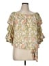 CeCe 100% Polyester Orange Short Sleeve Blouse Size XL - photo 1