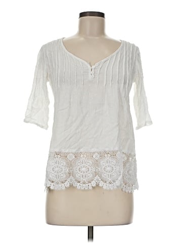 Allegra K 3/4 Sleeve Blouse (view 1)
