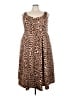 Torrid Animal Print Brown Cocktail Dress Size 4X Plus (4) - photo 1