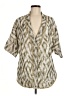 Raquel Allegra Silver Short Sleeve Blouse Size Med (1) - photo 1