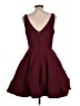 Xscape Solid Burgundy Cocktail Dress Size 12 - photo 2