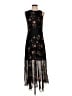 ALLSAINTS 100% Polyester Floral Black Cocktail Dress Size 2 - photo 1
