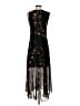 ALLSAINTS 100% Polyester Floral Black Cocktail Dress Size 2 - photo 2