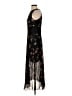 ALLSAINTS 100% Polyester Floral Black Cocktail Dress Size 2 - photo 5