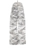 Shein 100% Cotton Camo Silver Casual Pants Size XXS - photo 2