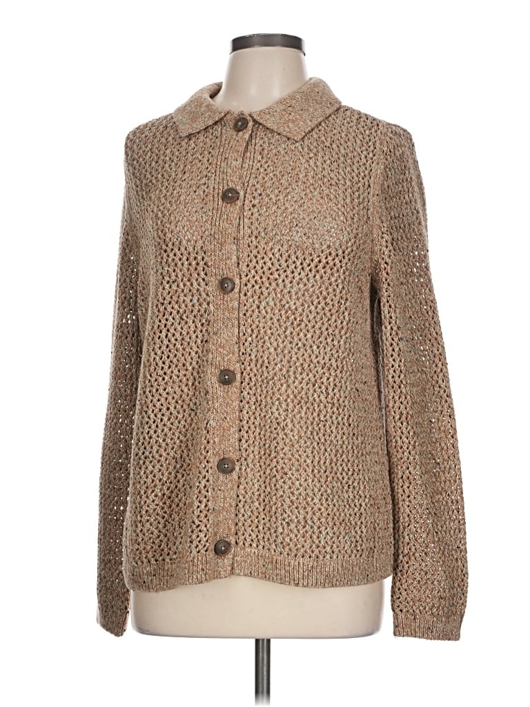 Pre-owned Jjill Cardigan Sweater In Tan