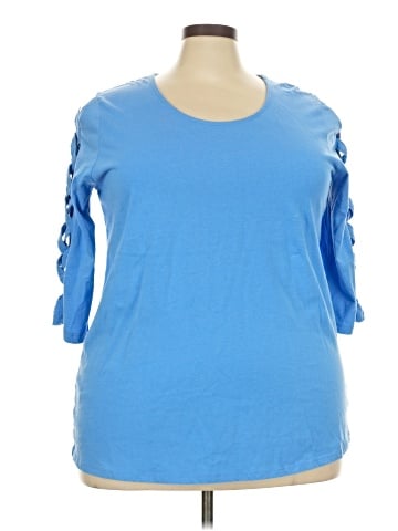 Roaman's 3/4 Sleeve Top (view 1)
