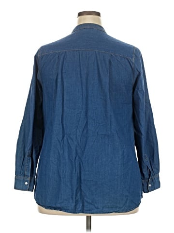 Ellos Long Sleeve Button-Down Shirt (view 2)