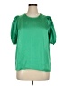 Pleione 100% Polyester Green Short Sleeve Blouse Size XL - photo 1