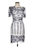 Kay Unger Graphic Gray Cocktail Dress Size M - photo 1