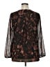Beacon 100% Polyester Brown Long Sleeve Blouse Size XL - photo 2