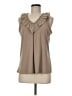 Notations Tan Sleeveless Blouse Size M - photo 1