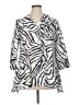 MULTIPLES 100% Polyester Animal Print Silver Coat Size XL - photo 1