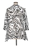 MULTIPLES 100% Polyester Animal Print Silver Coat Size XL - photo 2