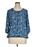 Croft & Barrow 100% Polyester Blue 3/4 Sleeve Blouse Size XL - photo 1